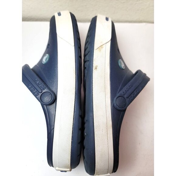 Navy Blue Crocs Classic Clogs With Ventilation Ports & Heel Strap For Adults Siz - Picture 6 of 8